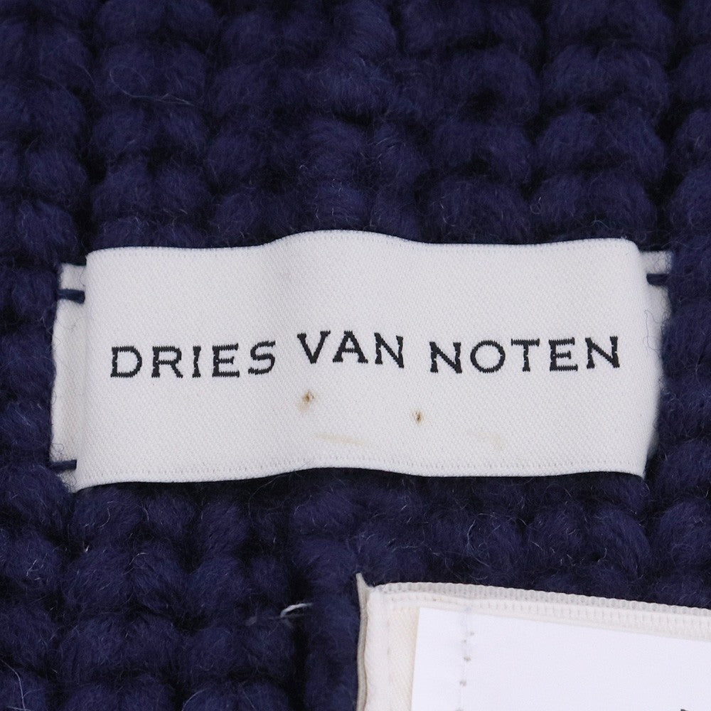 DRIES VAN NOTEN 25AW Zip-Up Scarf Navy Size ONE