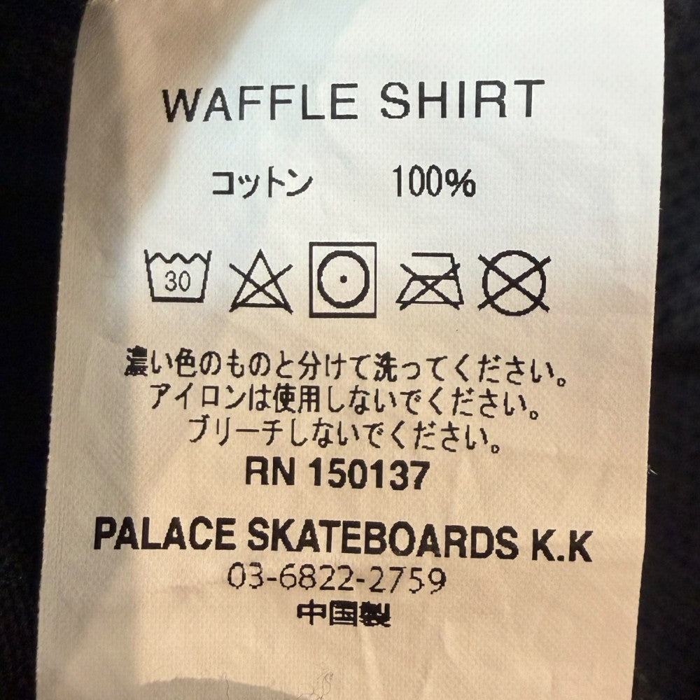 PALACE 24SS Waffle Long Sleeve Shirt Navy Size L