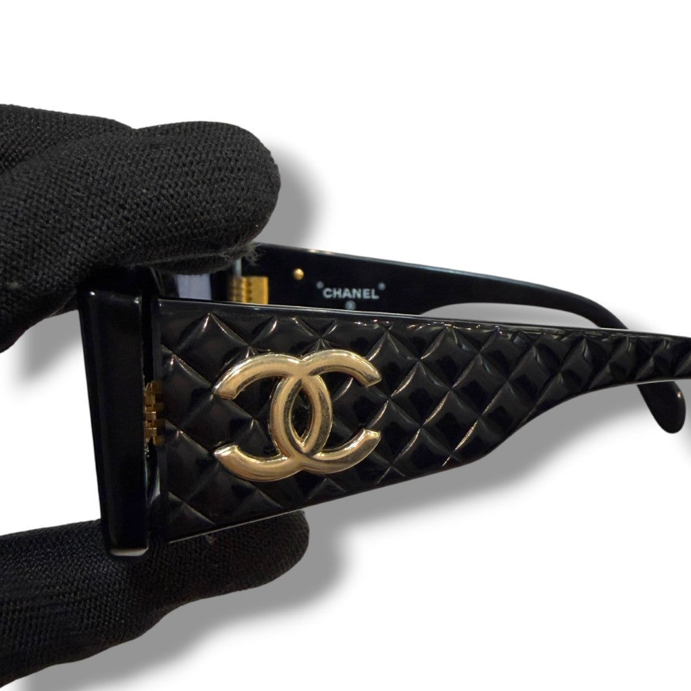 Chanel CC Logo Black Sunglasses Size F