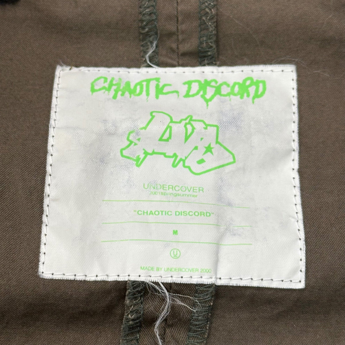 UNDERCOVER 01SS CHAOTIC DISCORD Cotton Shirt Size M