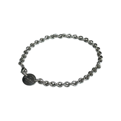 TIFFANY & CO. Round Return to Chain Silver Necklace