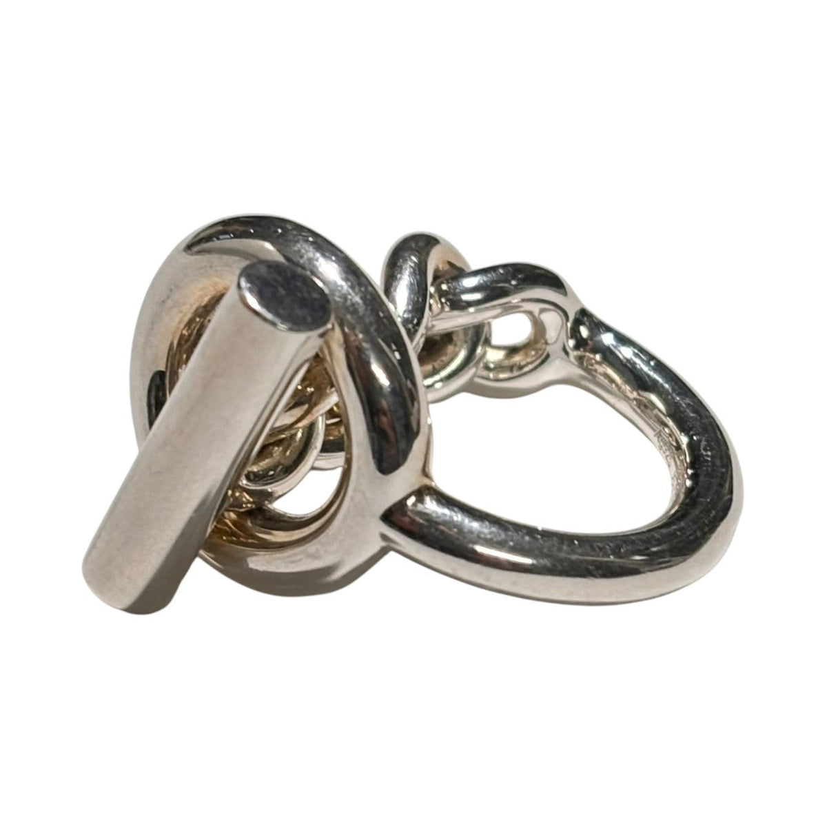 HERMES Echappe Croisette GM Silver925 Ring Size JP 10