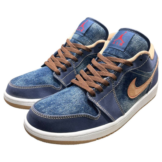 NIKE Air Jordan 1 Low "Denim" Indigo Sneakers Size 27.0cm