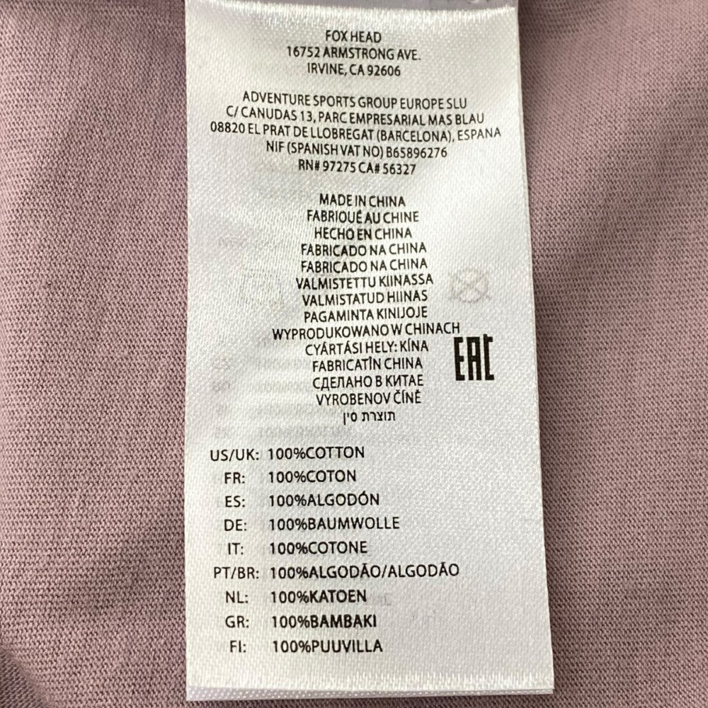 KIKO KOSTADINOV x FOX Long Sleeve Tee Shirt Pink Gray Size M