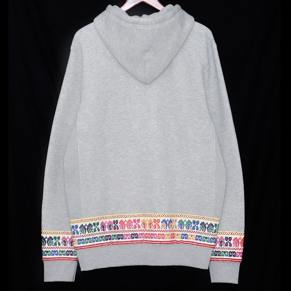 Sacai 19AW Tyrolean Embroidery Hoodie Gray Size 2