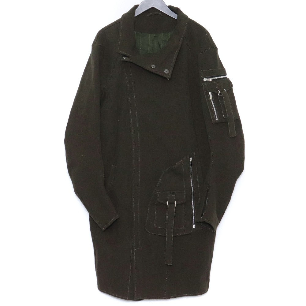INCARNATION 23AW Double Breast Moto Canvas Coat Khaki Size M