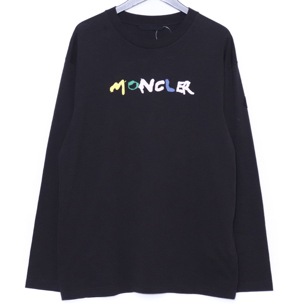 MONCLER 24SS Multicolor Logo Crewneck T-Shirt Black Size M
