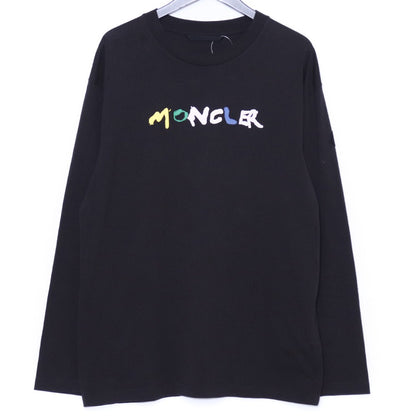 MONCLER 24SS Multicolor Logo Crewneck T-Shirt Black Size M