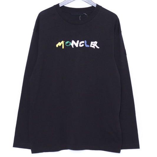 MONCLER 24SS Multicolor Logo Crewneck T-Shirt Black Size M