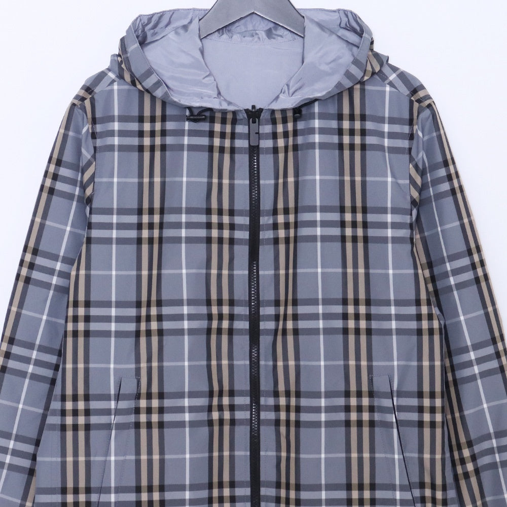 Burberry 26SS Reversible Check Hooded Jacket Gray Size XS