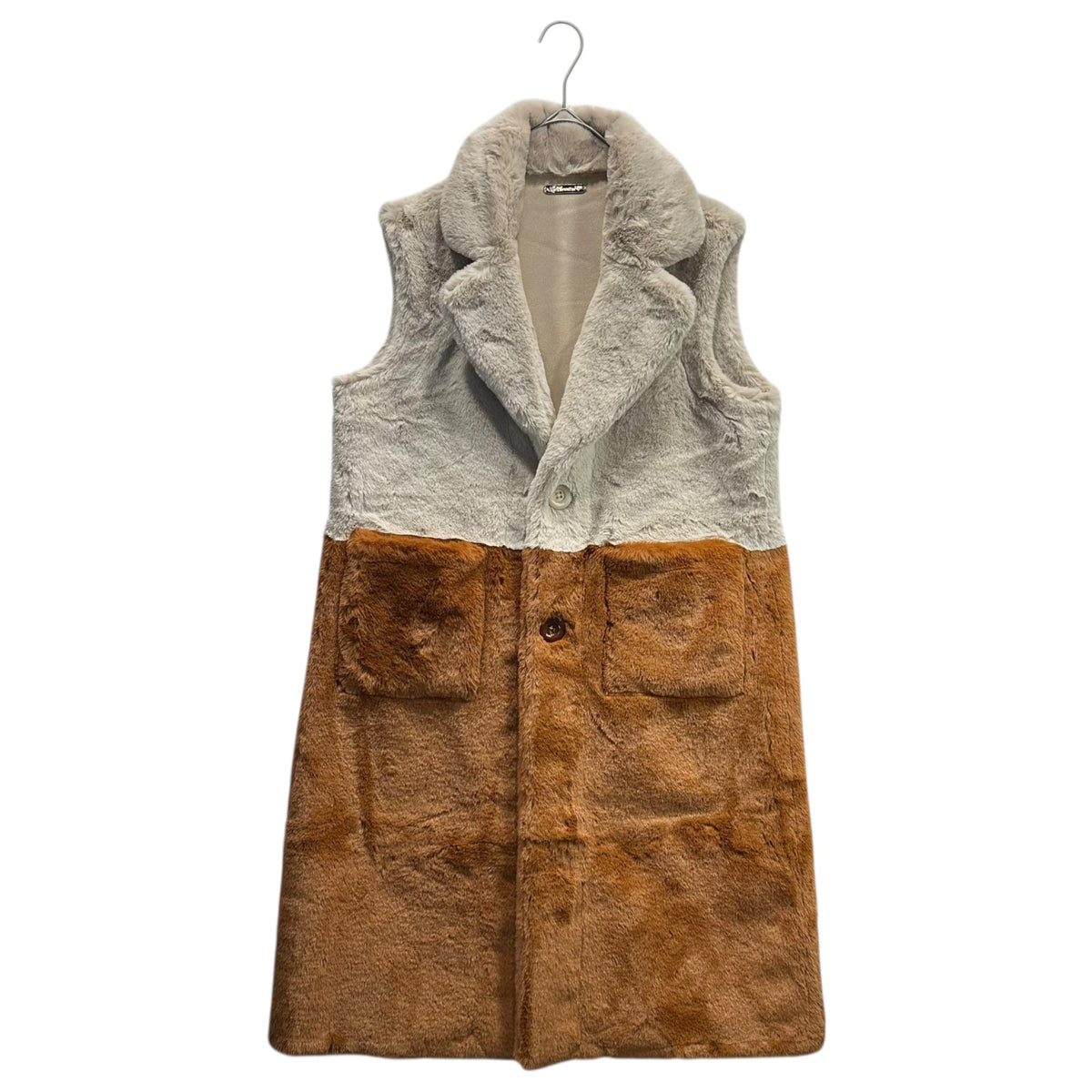 La Fiorentina Long Faux Fur Reversible Vest Size S/M