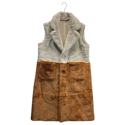 La Fiorentina Long Faux Fur Reversible Vest Size S/M