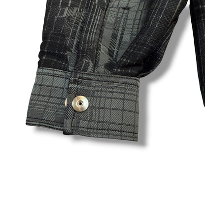 NAPE Broken Check Shirt Jacket Gray Black Size 3