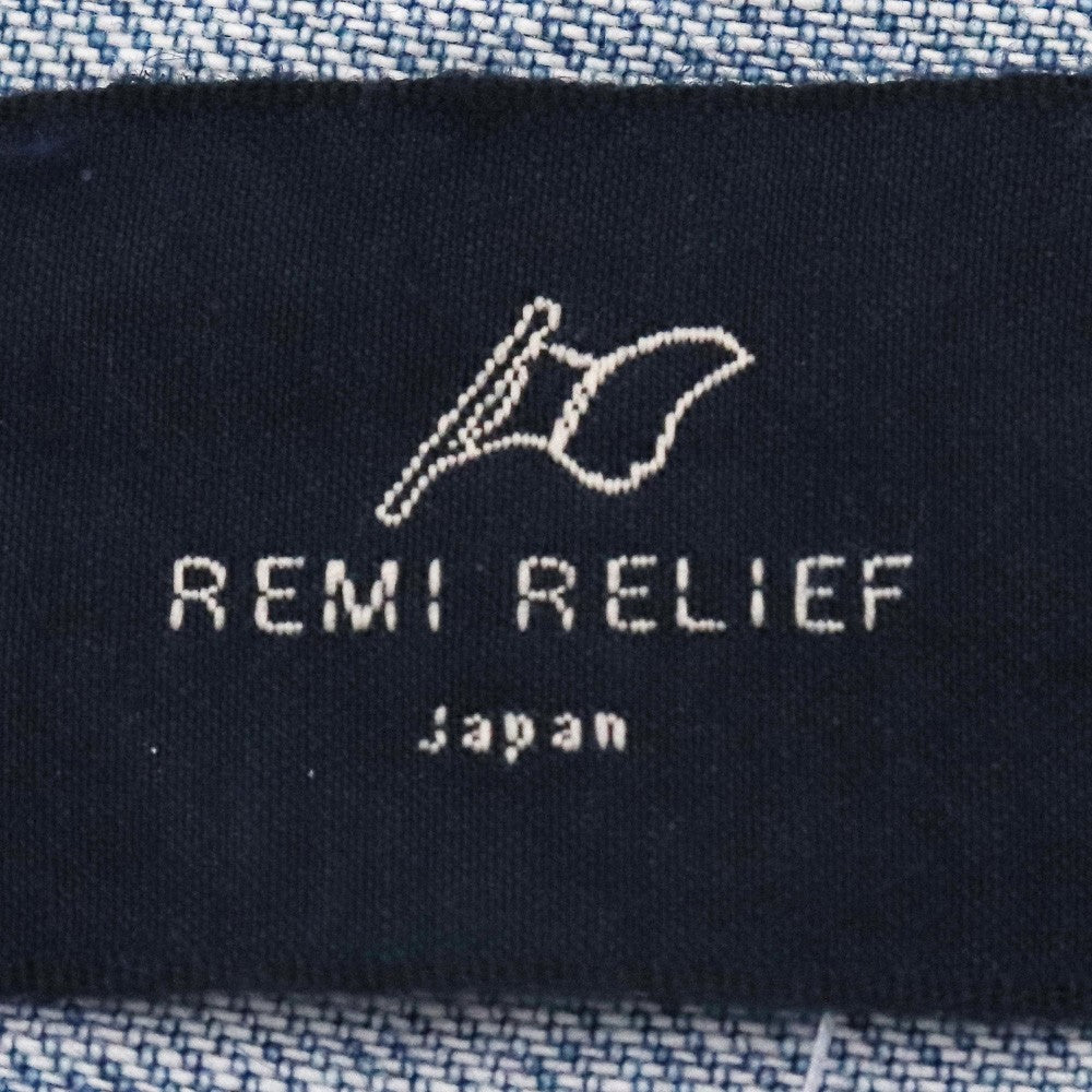 REMI RELIEF NAVY LABEL Denim Zip Hoodie Used Blue