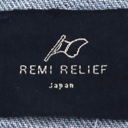 REMI RELIEF NAVY LABEL Denim Zip Hoodie Used Blue