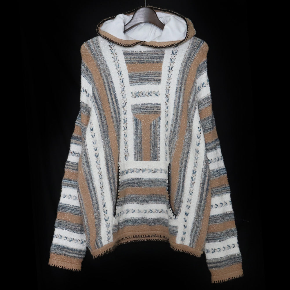 Amiri Beige Viscose Knit Hoodie Size L