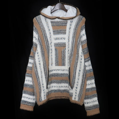Amiri Beige Viscose Knit Hoodie Size L