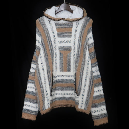 Amiri Beige Viscose Knit Hoodie Size L