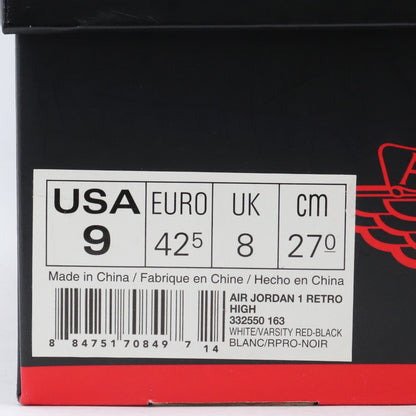 NIKE 2013 Air Jordan 1 Retro High Chicago Sneakers Size 27cm