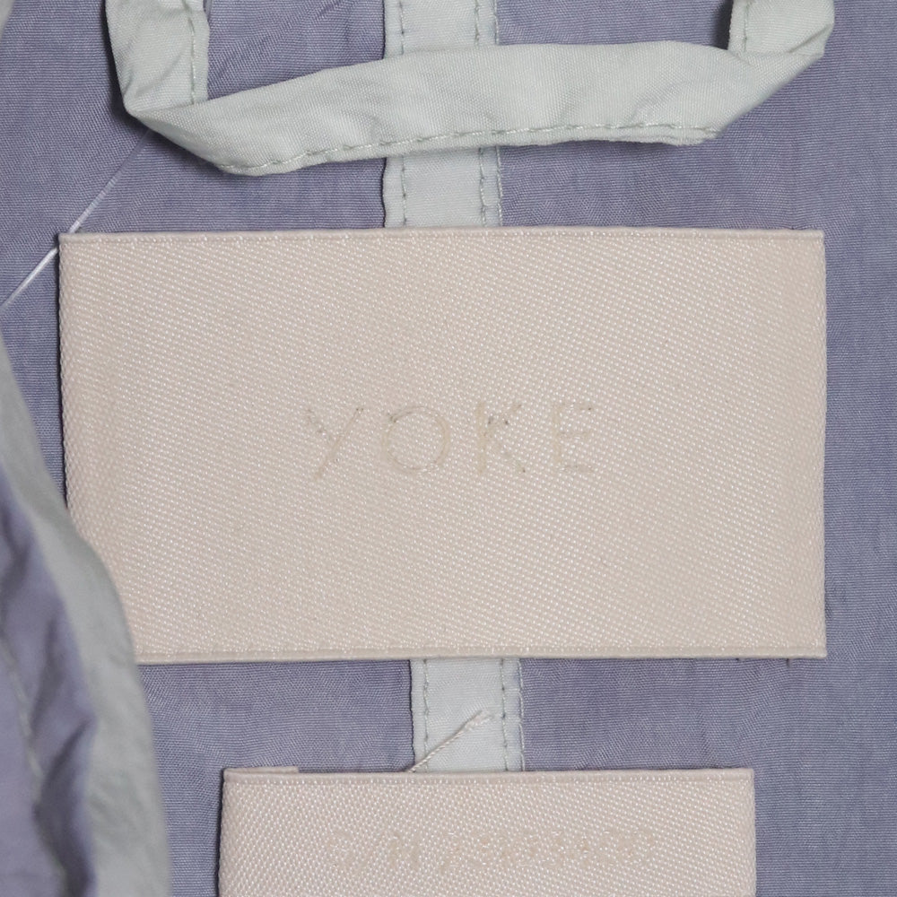 YOKE 23SS Spray Printed Nylon Snow Parka Blue Size 2