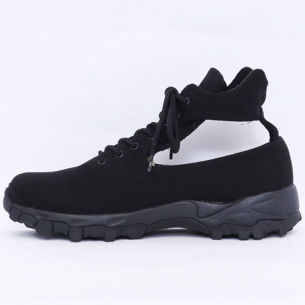 YOHJI YAMAMOTO PH 21SS Canvas Cut Work Boots Black Size 2