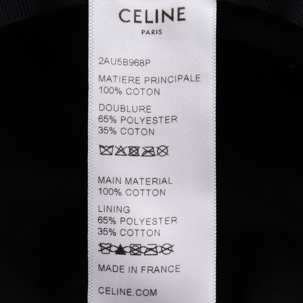 CELINE Logo Bucket Hat Navy Size L