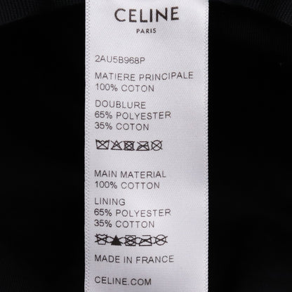 CELINE Logo Bucket Hat Navy Size L