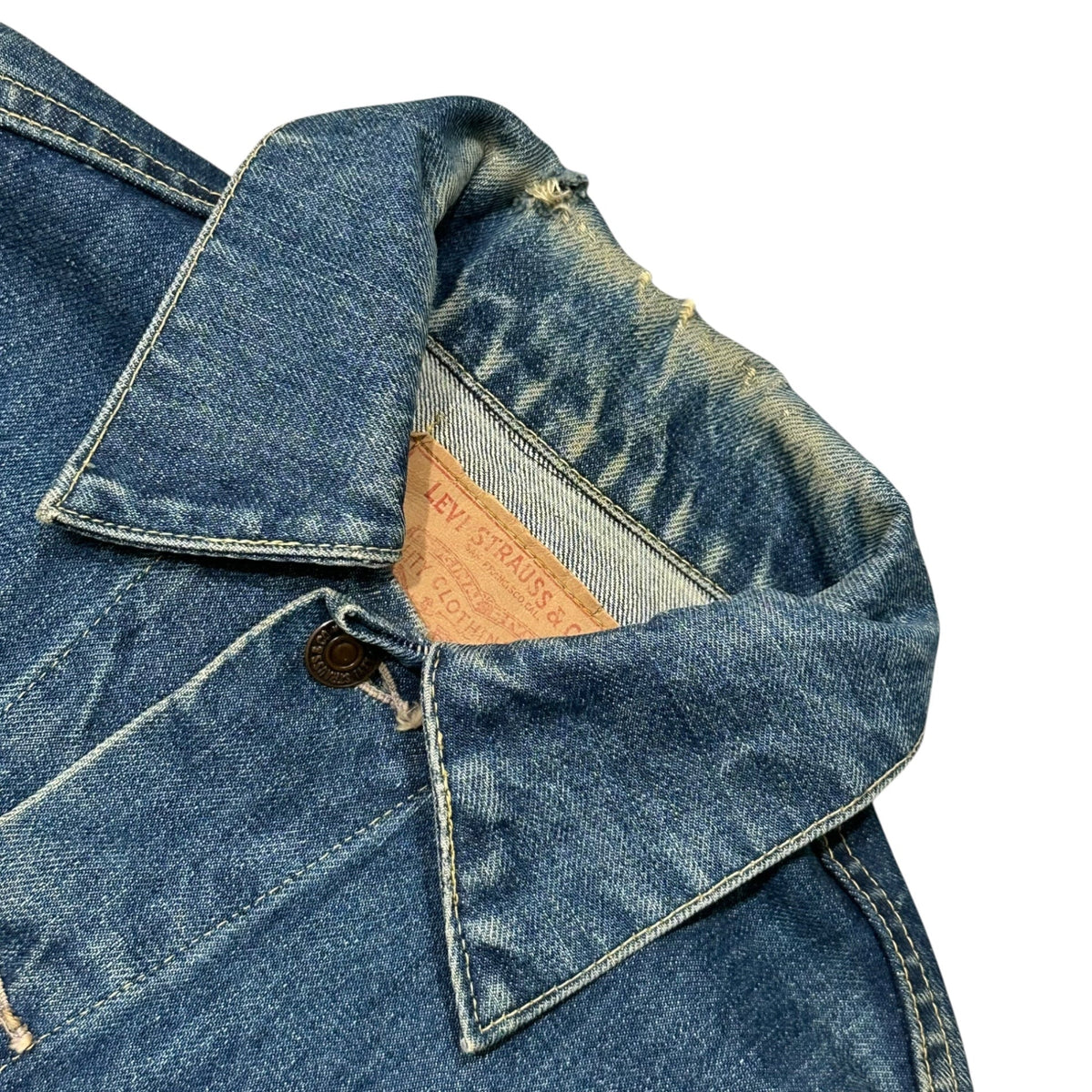 Levi's 60s Vintage 558 Big E Long Jacket Indigo Size 38