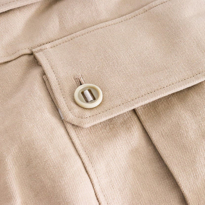 DEVOA 22AW Cotton Linen Cargo Pants Light Beige Size 2