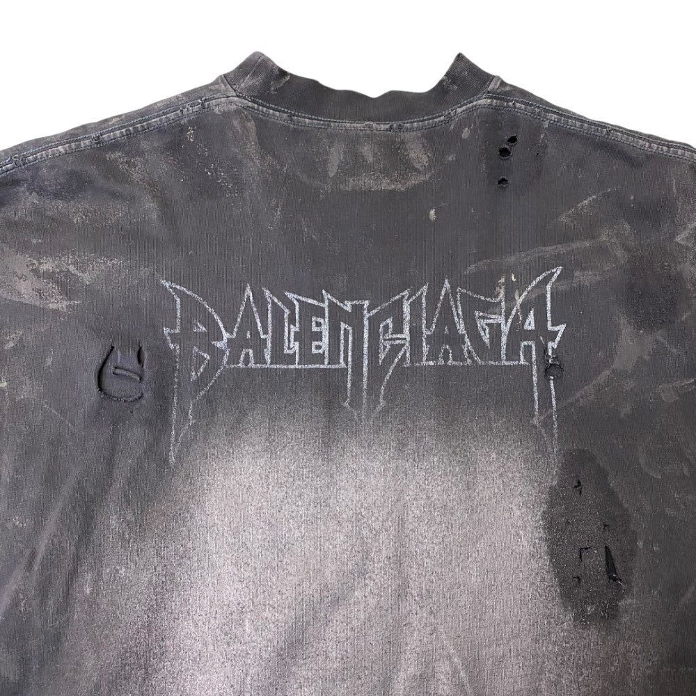 BALENCIAGA 23SS Paris Moon Oversized T-Shirt Black Size 1