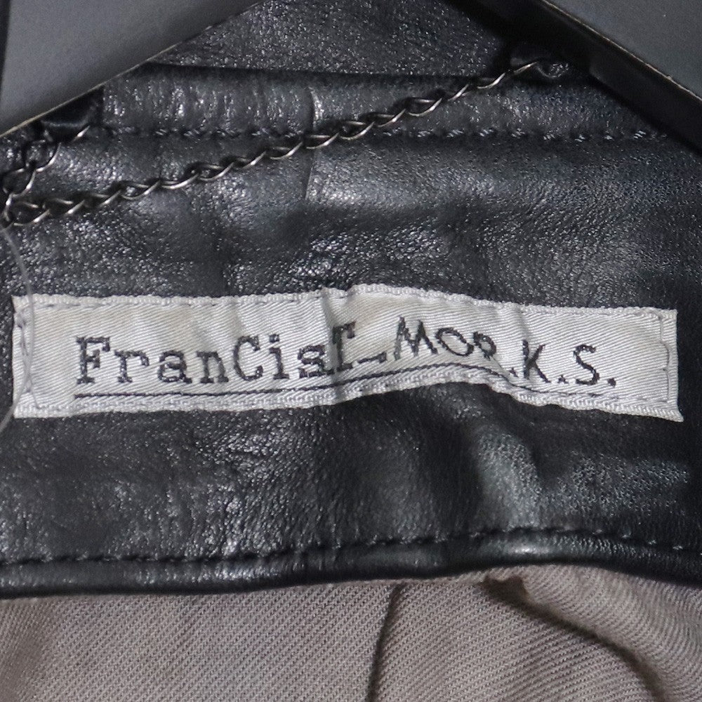 FRANCIST MORKS Horse Leather Double Jacket Black Size 3