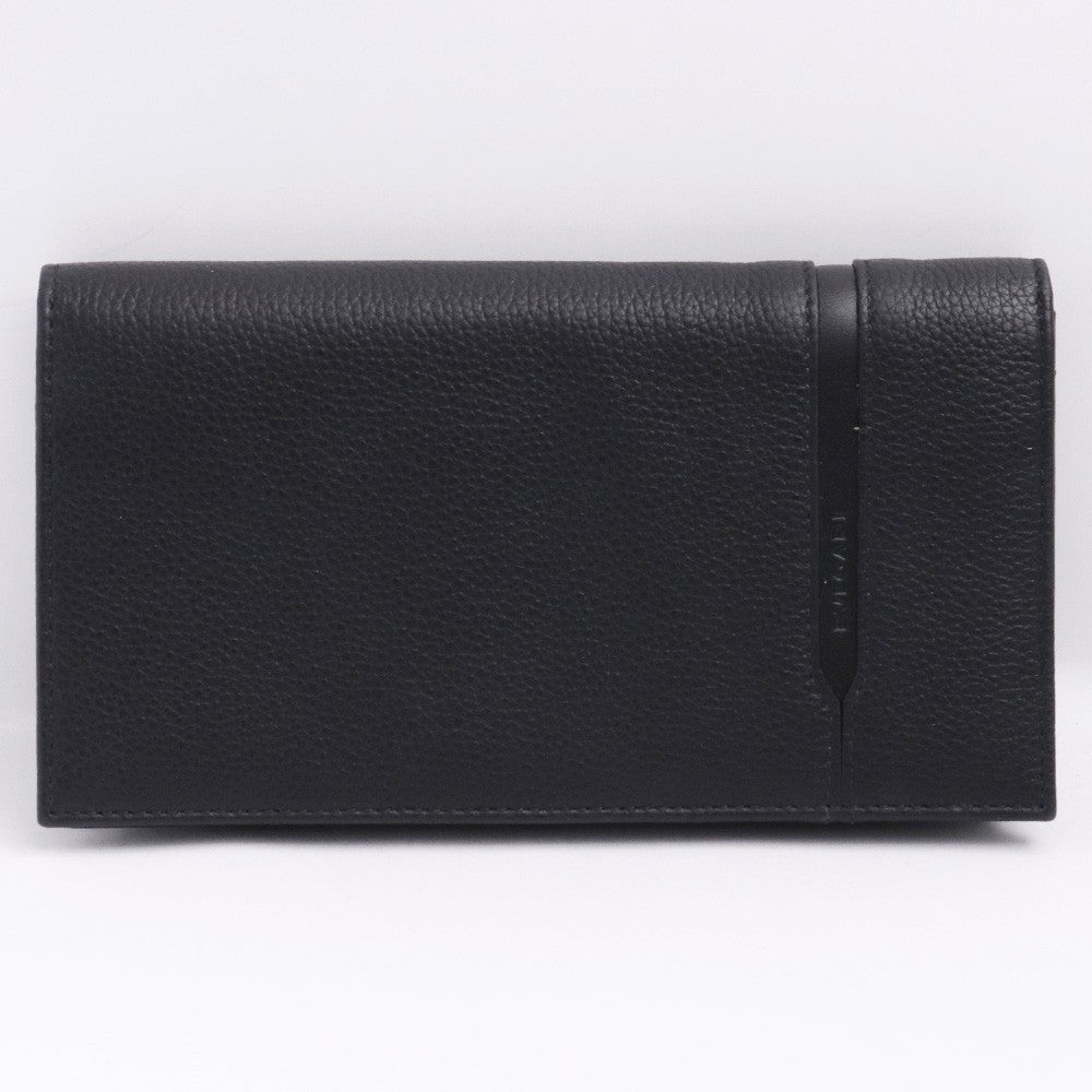 BVLGARI Embossed Octo Long Wallet Black Size F