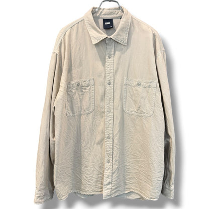 Kith 23SS Beige Solid Long Sleeve Button-Up Size XL