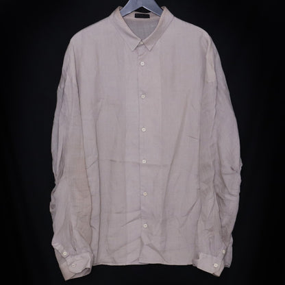 DEVOA 24SS Loose Fit Cotton Linen Long Sleeve Button-Up Beige Size 3