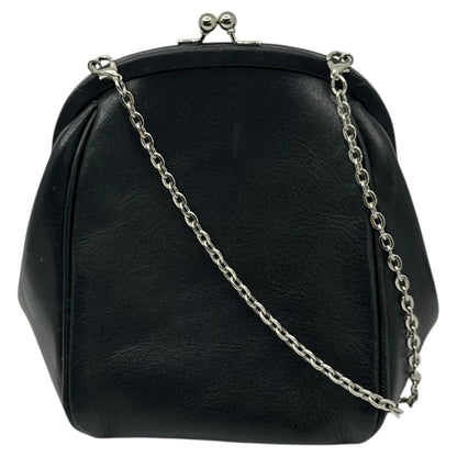 Y's Leather Chain Shoulder Clasp Pouch Black Size FREE
