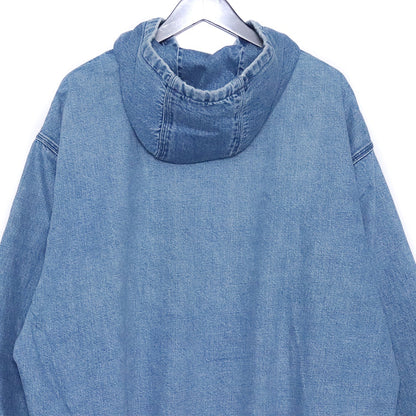 REMI RELIEF NAVY LABEL Denim Zip Hoodie Used Blue