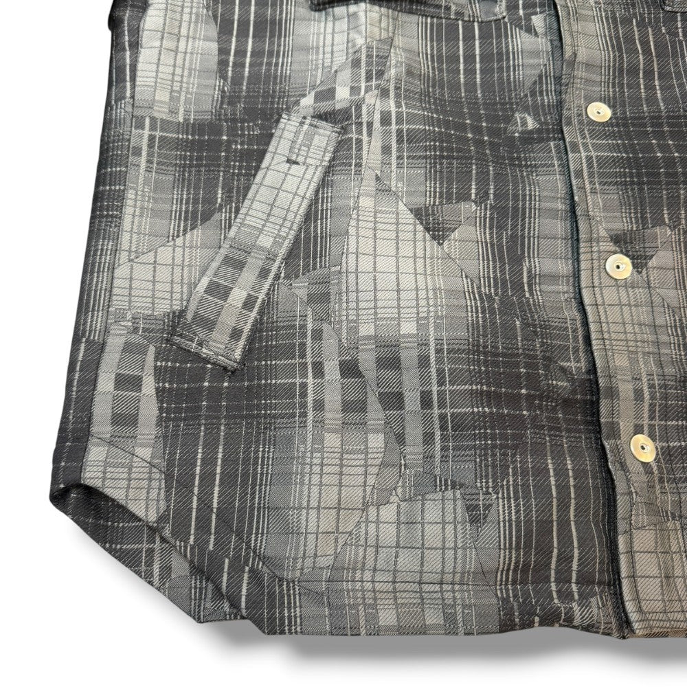NAPE Broken Check Shirt Jacket Gray Black Size 3