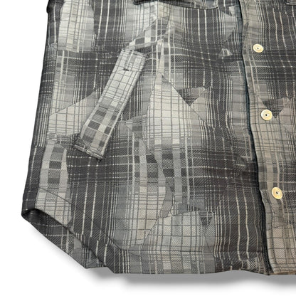 NAPE Broken Check Shirt Jacket Gray Black Size 3