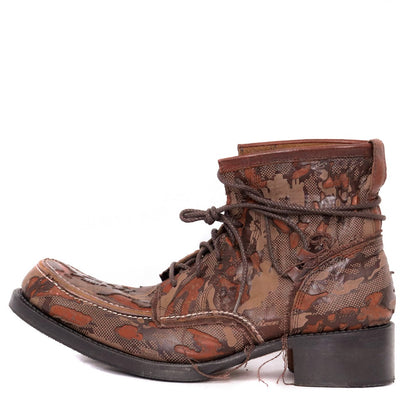 HIROMU TAKAHARA ROEN Leather Lace-up Boots Brown Size 40.5