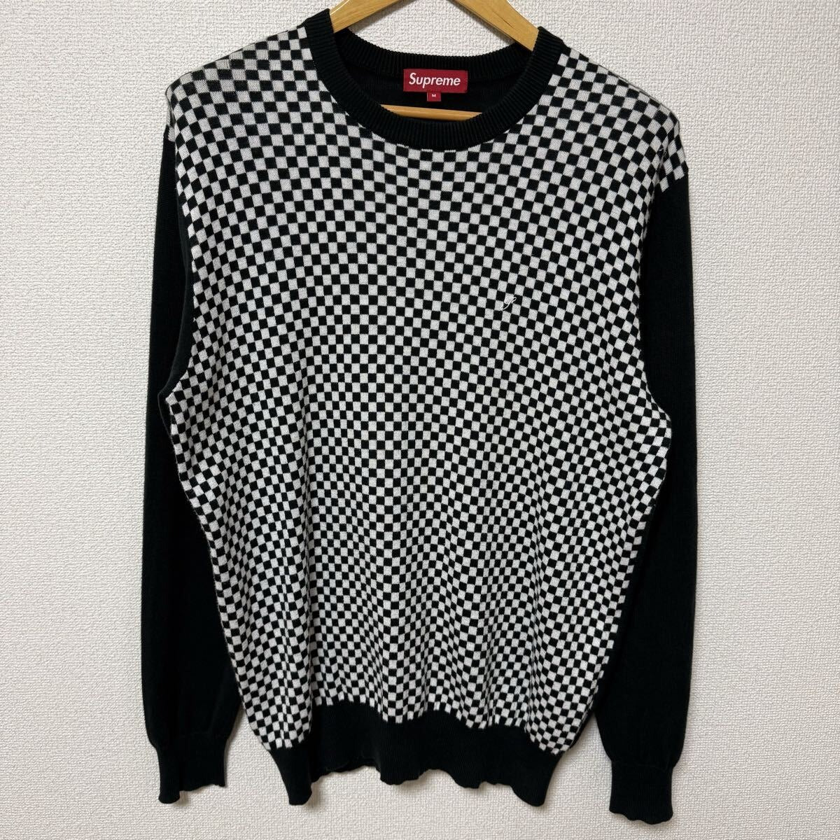 Supreme - Supreme 13ss Checkered Sweater Black Size M