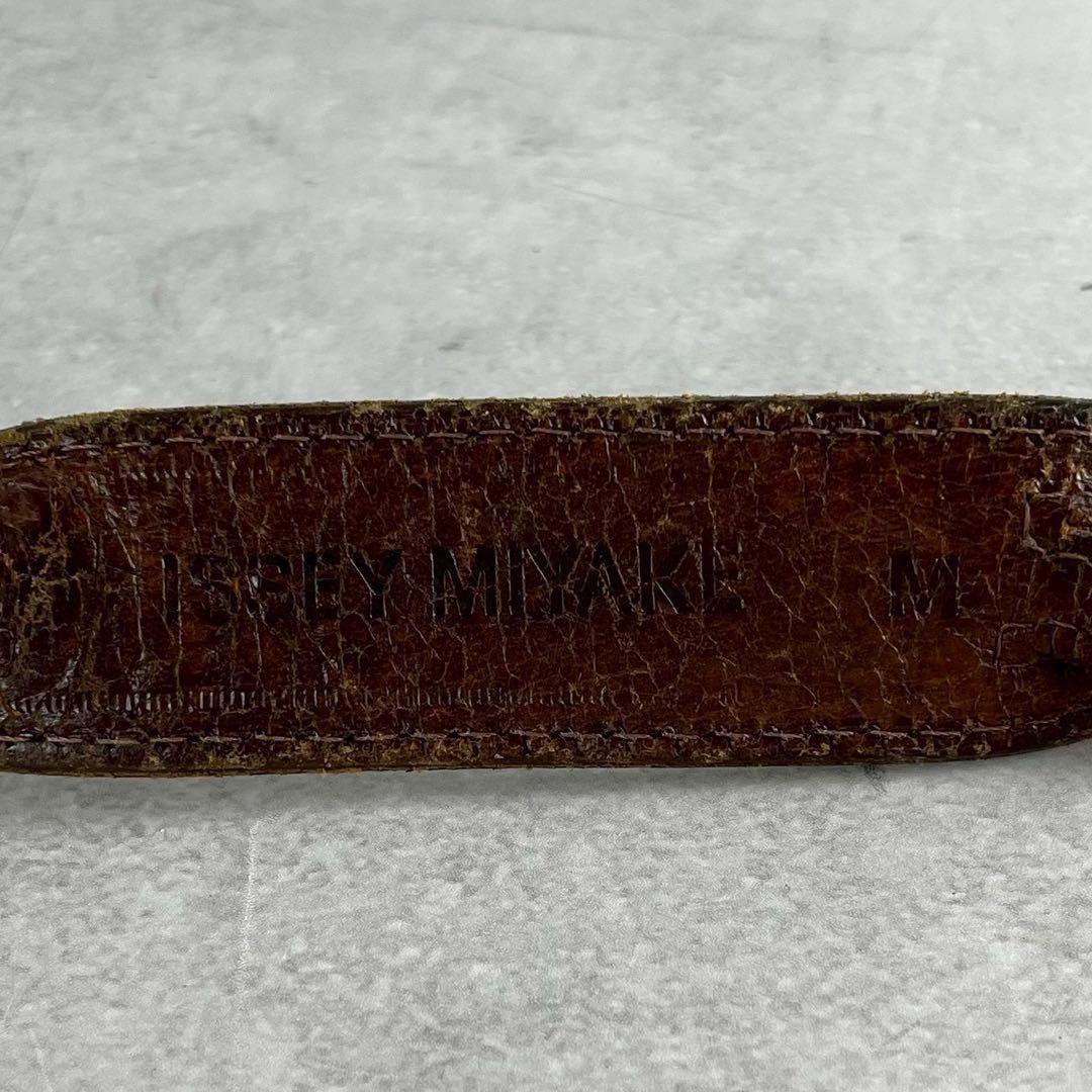 Issey Miyake - ISSEY MIYAKE Leather Braiding Belt Brown