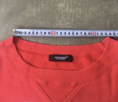 Vintage Undercover Tops - UNDERCOVER Cropped Sweatshirt Red Cotton F - Authentic Archive