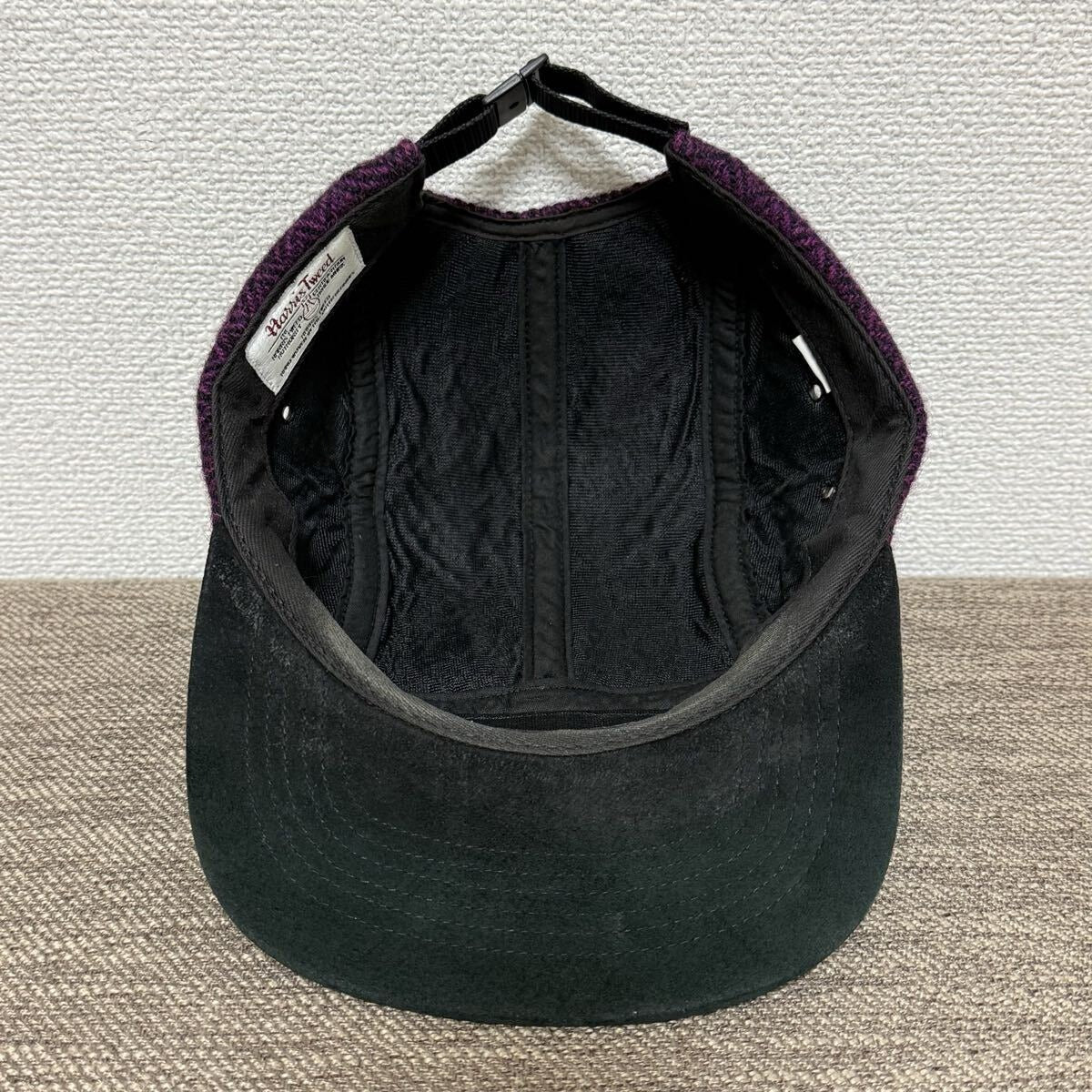 Supreme - Supreme 12aw Harris Tweed Herringbone Camp Cap Purple One Size