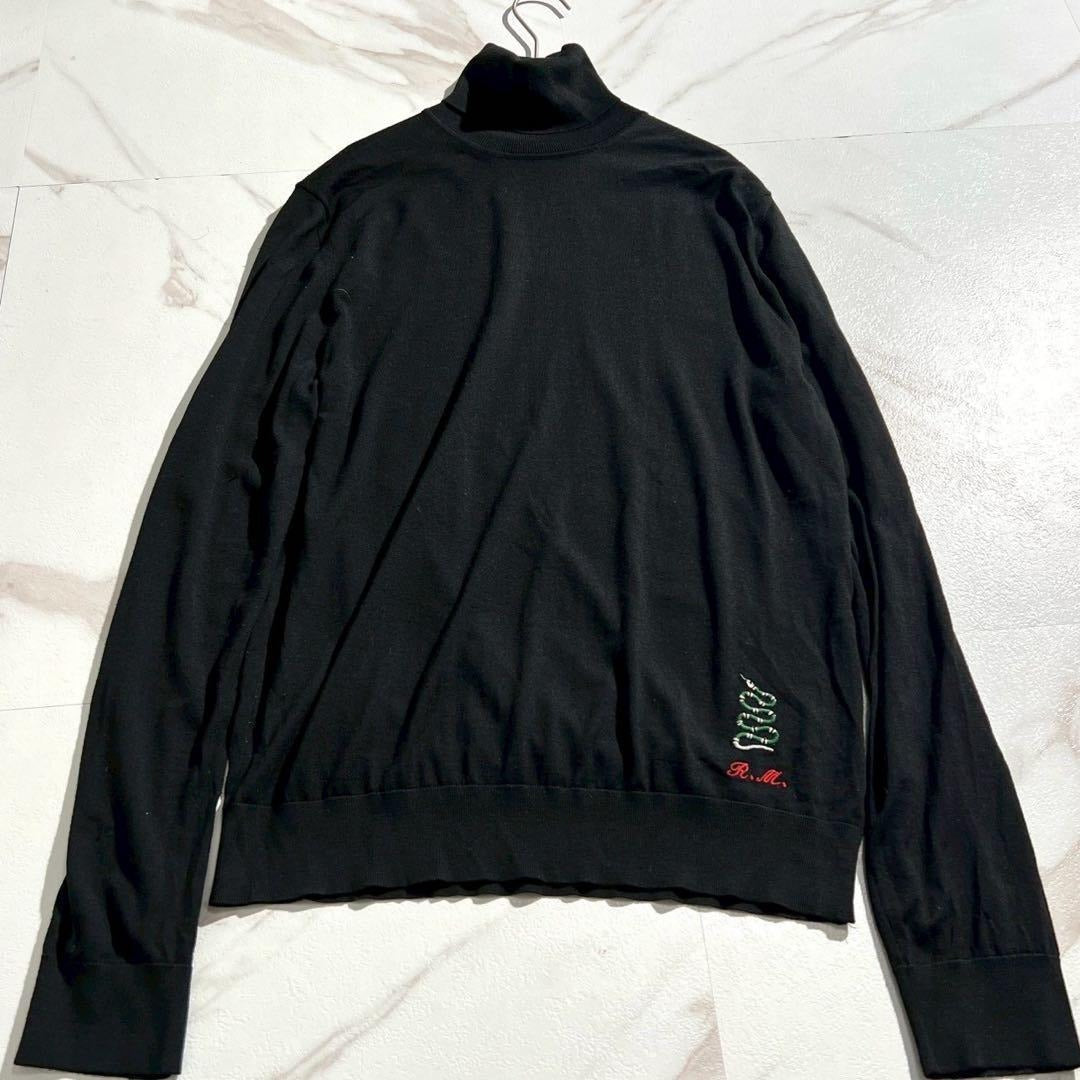 Gucci - GUCCI Knit King's Snake Wool Black Size S