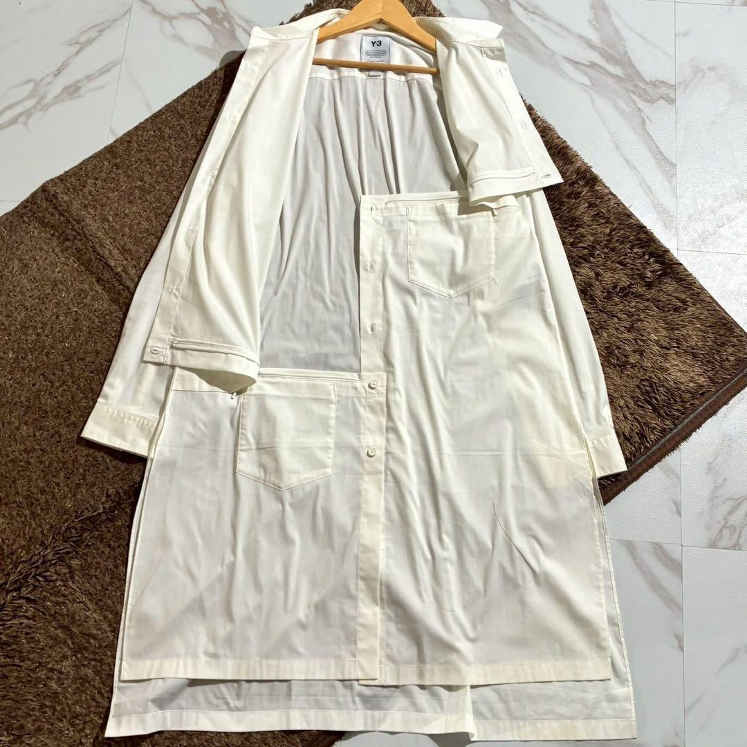 Y-3 - Y-3 20AW Long shirt Asymmetry cotton White Size L