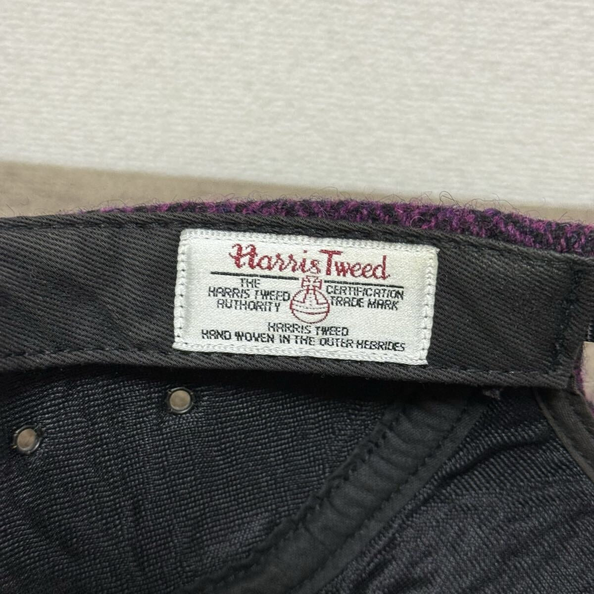 Supreme - Supreme 12aw Harris Tweed Herringbone Camp Cap Purple One Size