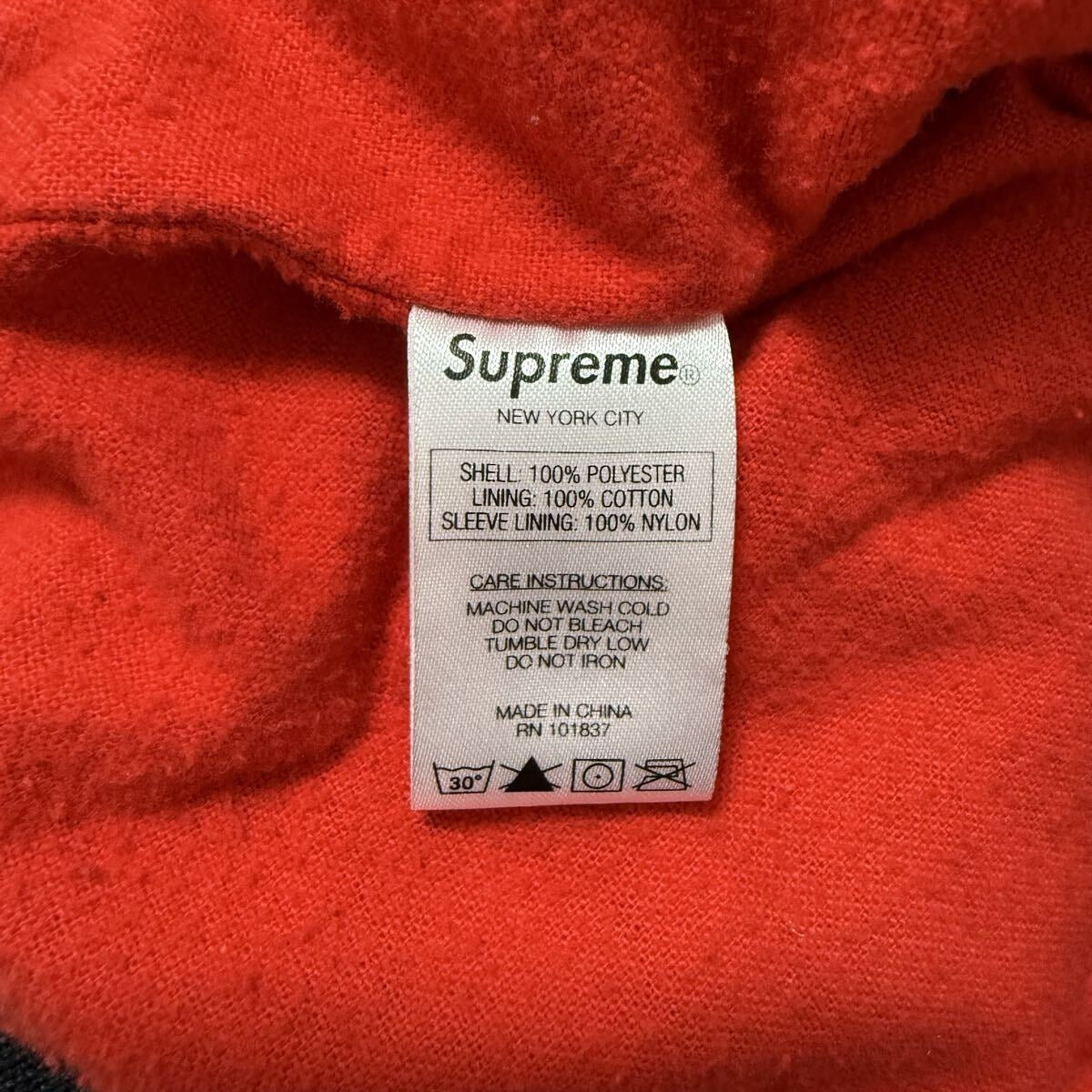 Supreme - Supreme 13aw Quilted Satin Bomber Jacket Navy Size S