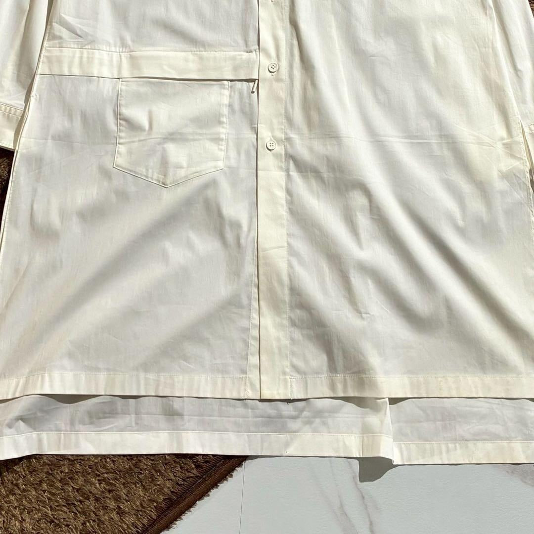 Y-3 - Y-3 20AW Long shirt Asymmetry cotton White Size L