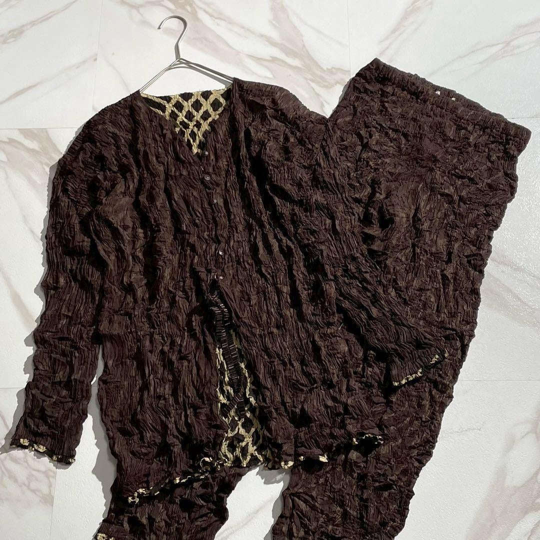 Issey Miyake - ISSEY MIYAKE Reversible Pants Set Brown Size M