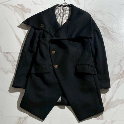 Vintage Vivienne Westwood Outwear - Vivienne Westwood MAN Jacket Wool Black Size44 - Authentic Archive